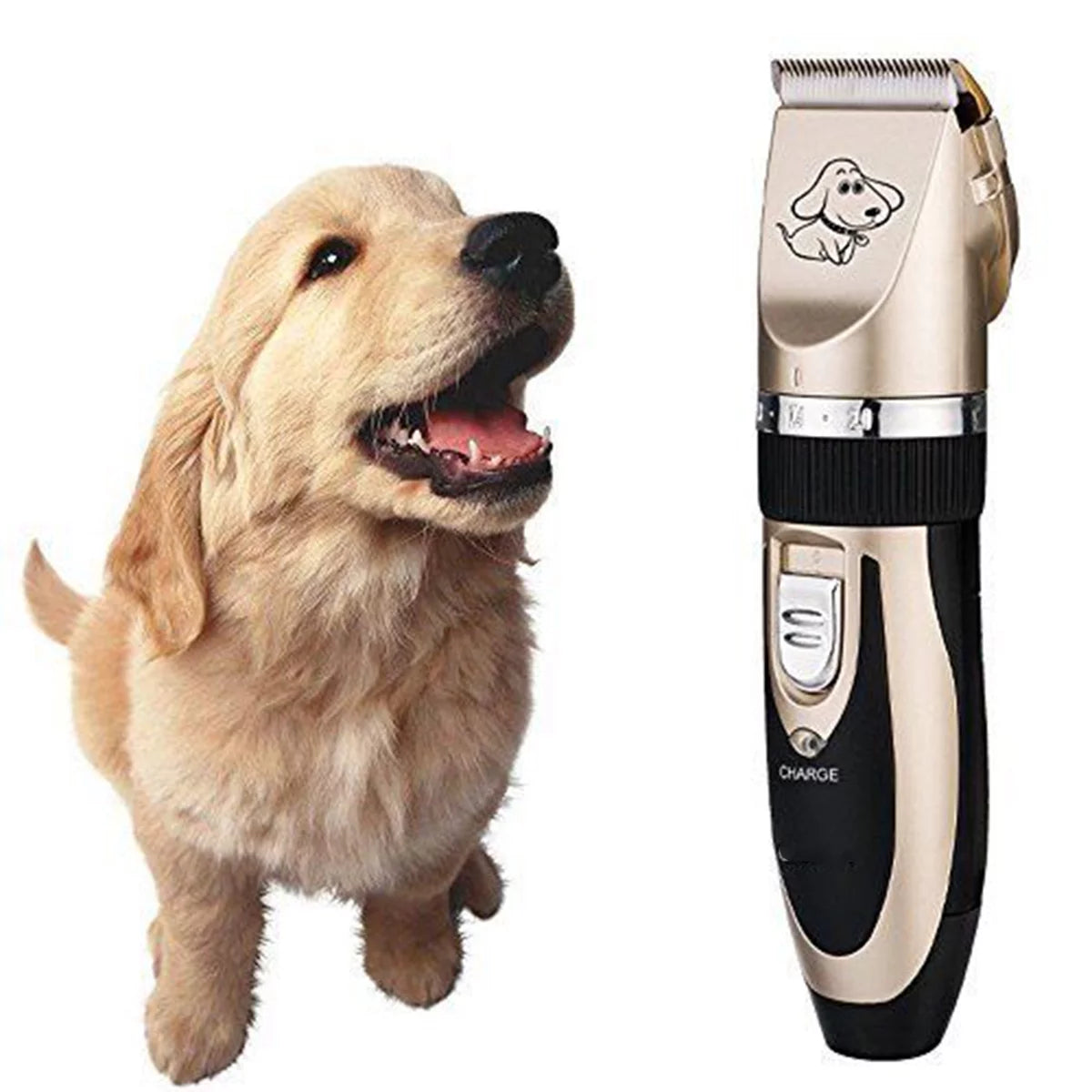 Professional Pet Grooming Clippers with Ceramic Blade, 5 Speed Settings & Ultra-Low Noise Design