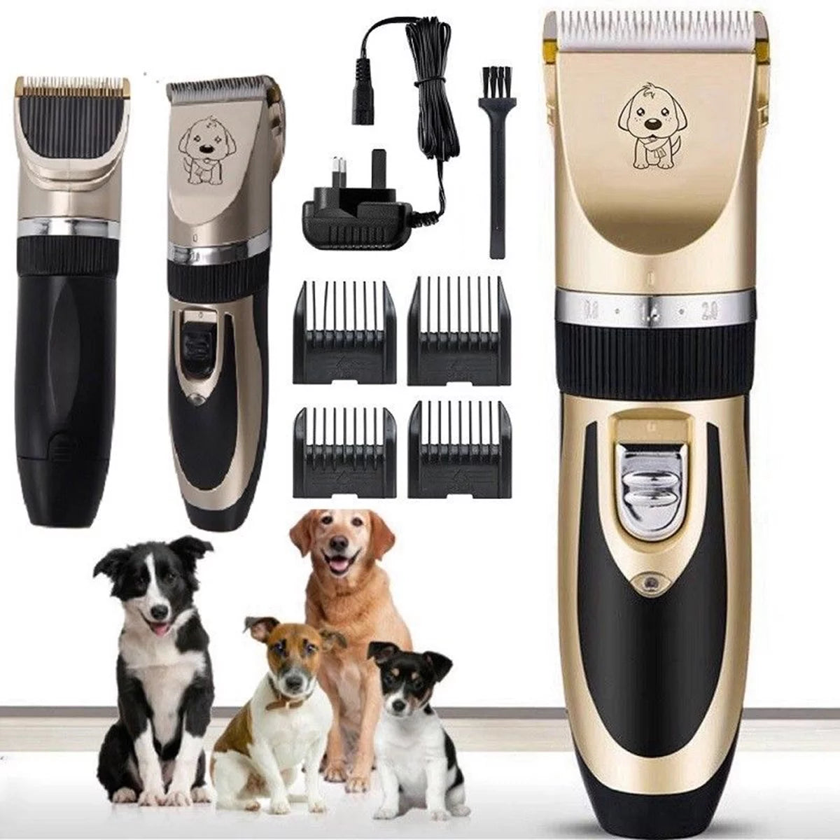 Professional Pet Grooming Clippers with Ceramic Blade, 5 Speed Settings & Ultra-Low Noise Design